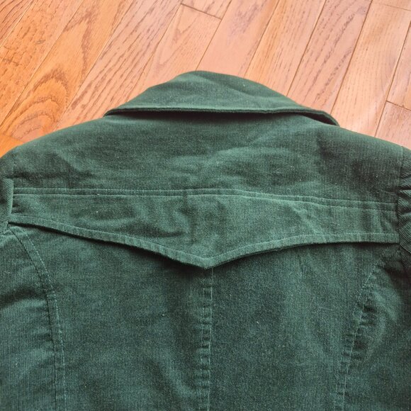 Green Corduroy Belted Jacket • Size 38 (S/M Fit) • Fully Lined - Picture 8 of 15